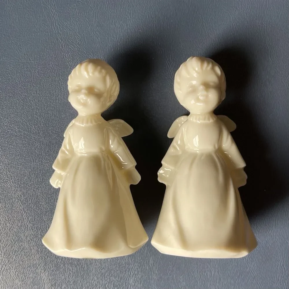 Maryland China 3 inch White Kissing Cheek Bone China Angel Figurines